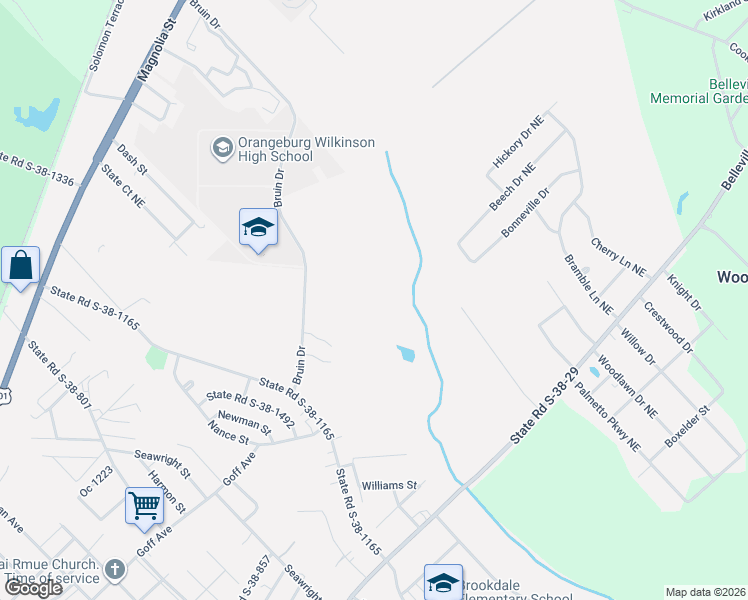 map of restaurants, bars, coffee shops, grocery stores, and more near in Brookdale