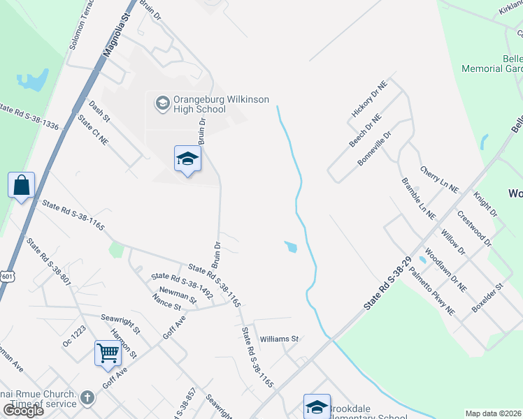 map of restaurants, bars, coffee shops, grocery stores, and more near in Brookdale