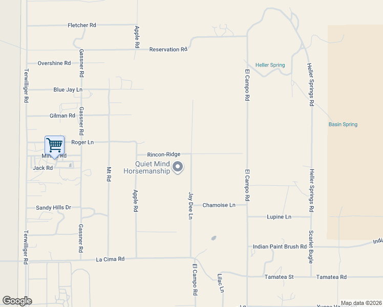 map of restaurants, bars, coffee shops, grocery stores, and more near Rincon-Ridge in Riverside County