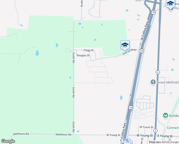 map of restaurants, bars, coffee shops, grocery stores, and more near 1712 Summit Hill Parkway in Howe