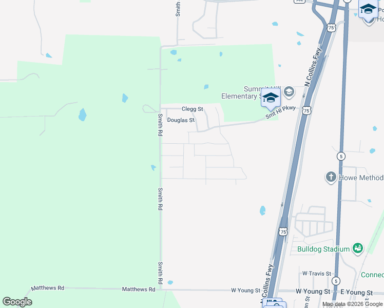 map of restaurants, bars, coffee shops, grocery stores, and more near 1712 Summit Hill Parkway in Howe