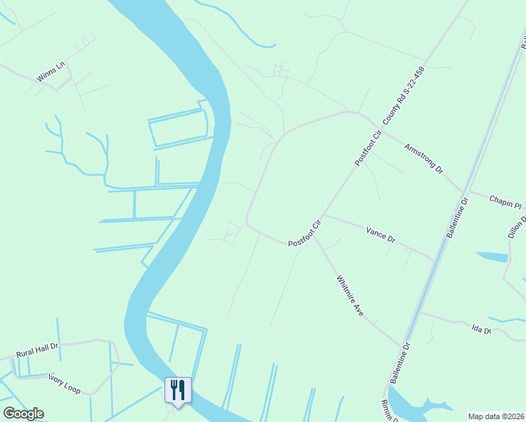 map of restaurants, bars, coffee shops, grocery stores, and more near 1412 Postfoot Circle in Georgetown