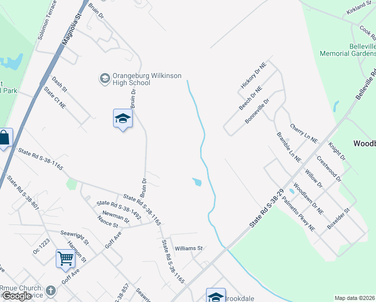 map of restaurants, bars, coffee shops, grocery stores, and more near in Brookdale