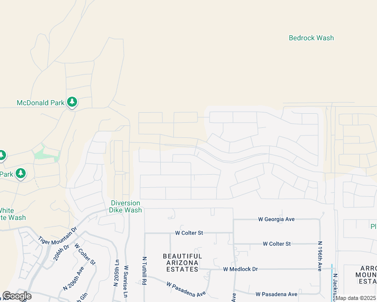 map of restaurants, bars, coffee shops, grocery stores, and more near 5454 North 199th Avenue in Litchfield Park
