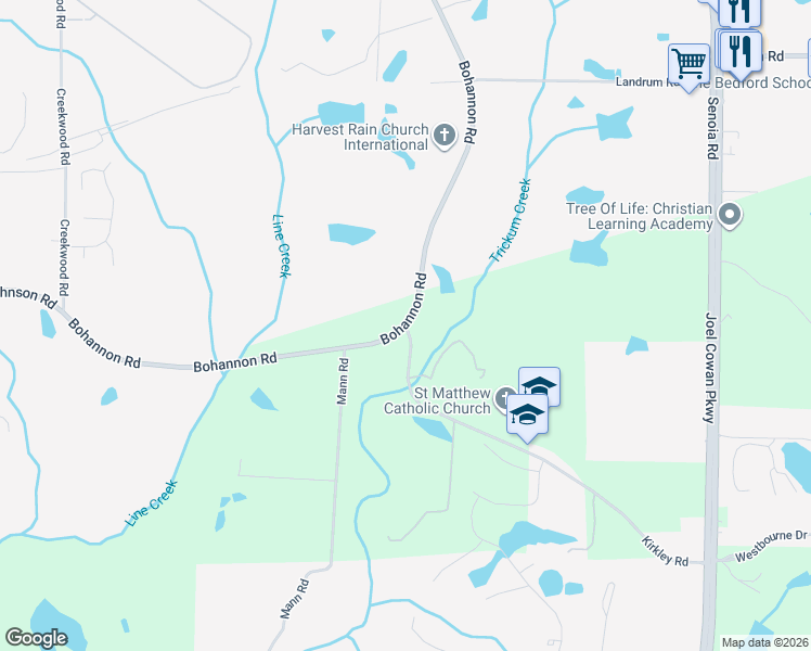 map of restaurants, bars, coffee shops, grocery stores, and more near 357-399 Kirkley Road in Tyrone