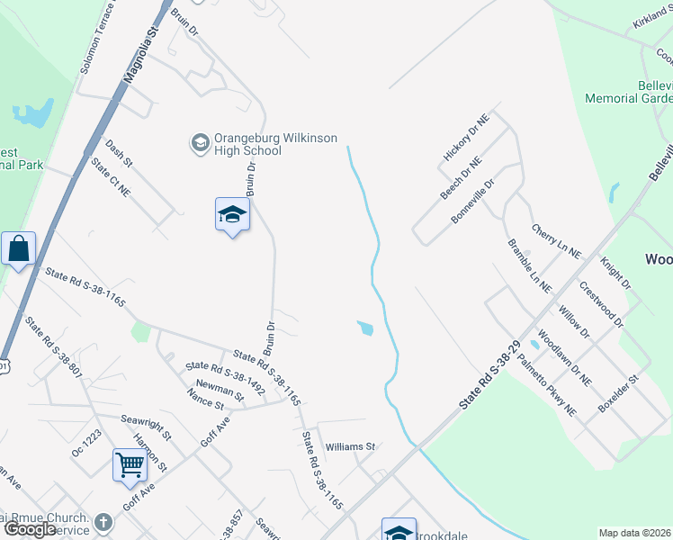 map of restaurants, bars, coffee shops, grocery stores, and more near in Brookdale