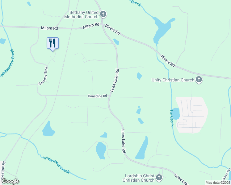 map of restaurants, bars, coffee shops, grocery stores, and more near 100 Virginia Place in Fayetteville