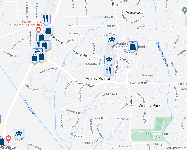 map of restaurants, bars, coffee shops, grocery stores, and more near 723 Redland Drive in Jonesboro