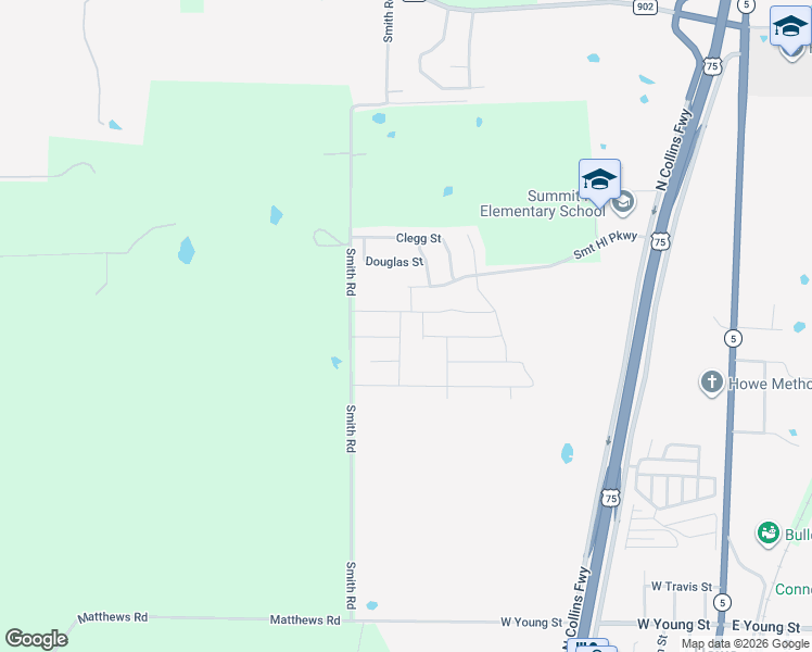 map of restaurants, bars, coffee shops, grocery stores, and more near 1712 Summit Hill Parkway in Howe