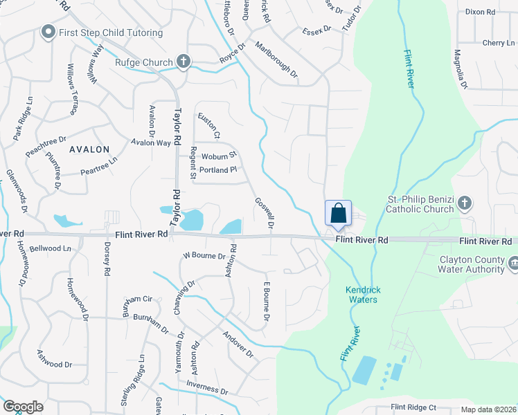 map of restaurants, bars, coffee shops, grocery stores, and more near 8686 Walworth Court in Jonesboro