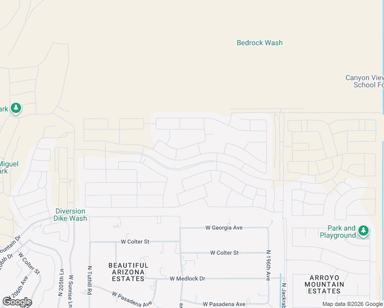 map of restaurants, bars, coffee shops, grocery stores, and more near 19826 West Badgett Lane in Litchfield Park