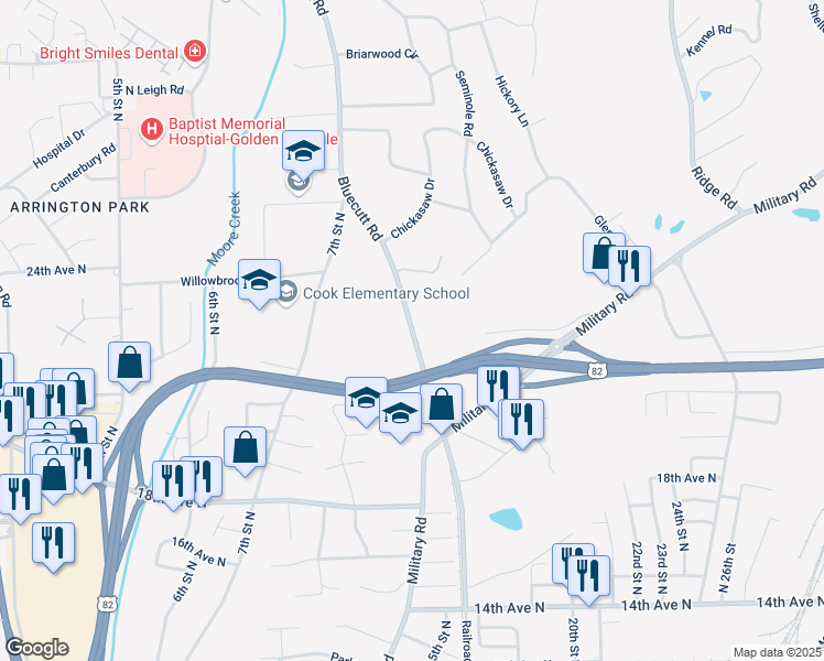 map of restaurants, bars, coffee shops, grocery stores, and more near 2028 Bluecutt Road in Columbus