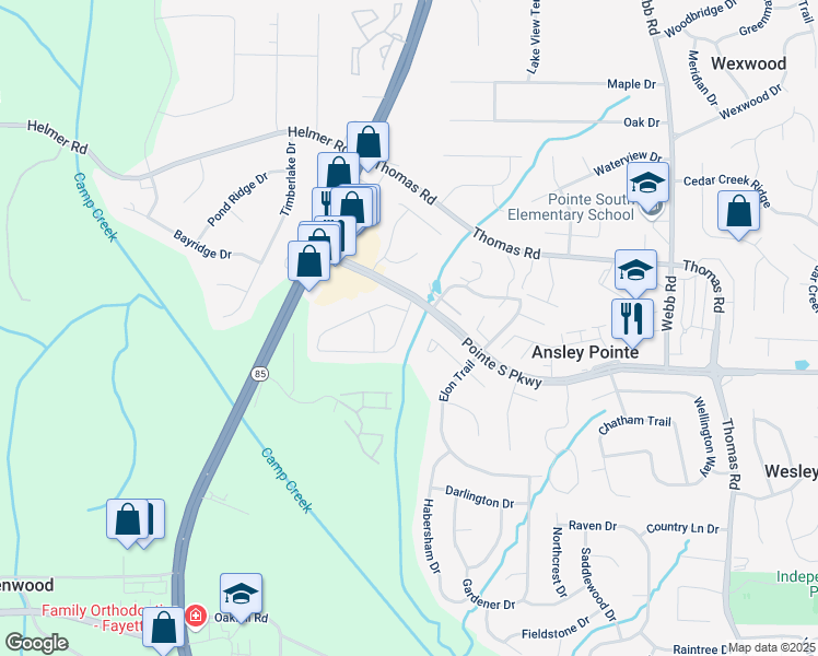 map of restaurants, bars, coffee shops, grocery stores, and more near 924 Lakewood Lane in Jonesboro