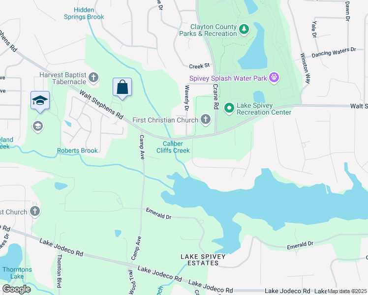 map of restaurants, bars, coffee shops, grocery stores, and more near 2237 Walt Stephens Road in Jonesboro