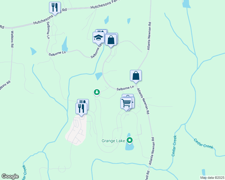 map of restaurants, bars, coffee shops, grocery stores, and more near 9229 Selborne Lane in Palmetto