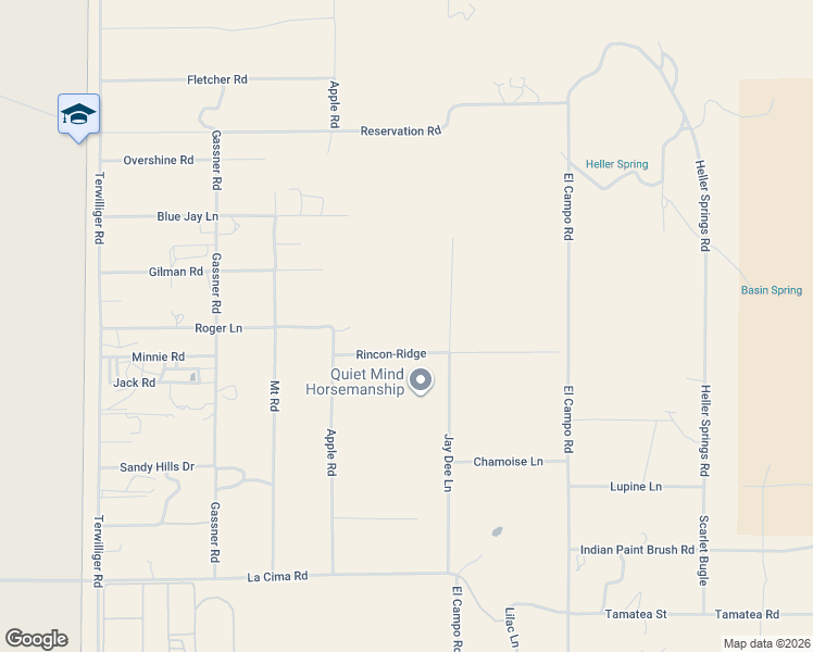 map of restaurants, bars, coffee shops, grocery stores, and more near 59630 Rincon-Ridge in Anza
