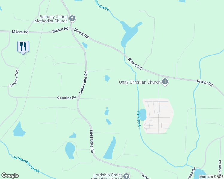 map of restaurants, bars, coffee shops, grocery stores, and more near 130 Virginia Place in Fayetteville