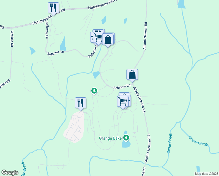 map of restaurants, bars, coffee shops, grocery stores, and more near 9229 Selborne Lane in Palmetto