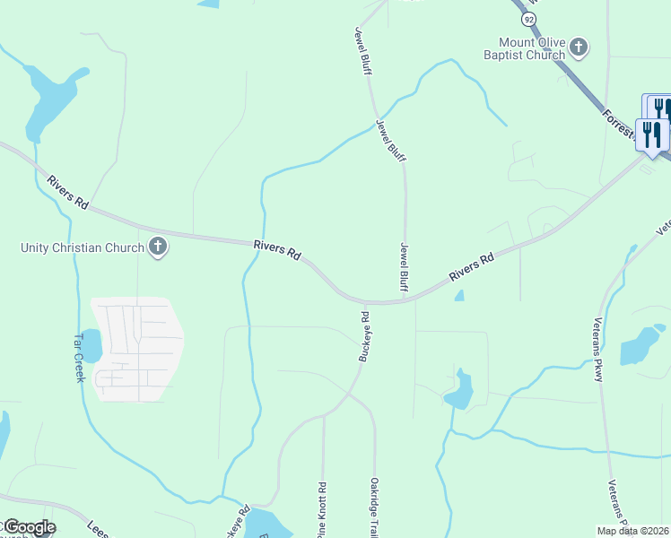 map of restaurants, bars, coffee shops, grocery stores, and more near 311 Rivers Road in Fayetteville