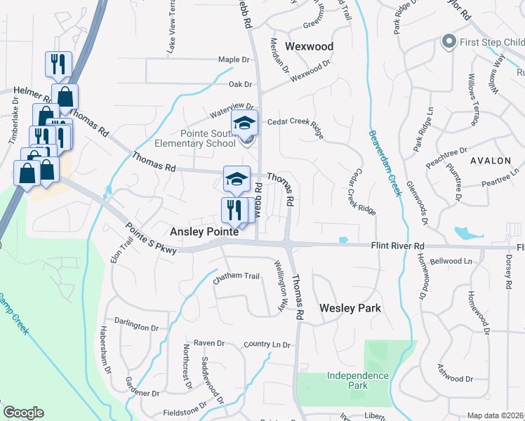 map of restaurants, bars, coffee shops, grocery stores, and more near 611 Morton Court in Jonesboro