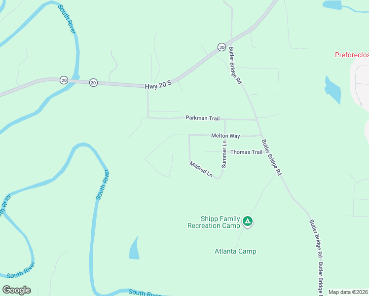 map of restaurants, bars, coffee shops, grocery stores, and more near 25 Mildred Lane in Covington