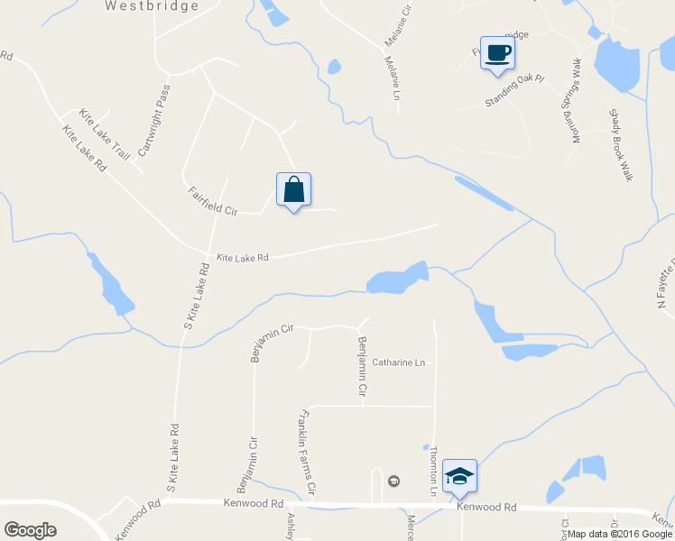 map of restaurants, bars, coffee shops, grocery stores, and more near 371 Kite Lake Road in Fayetteville