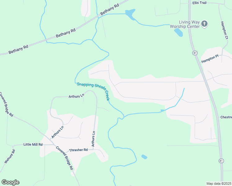 map of restaurants, bars, coffee shops, grocery stores, and more near 285 Willow Shoals Drive in Covington