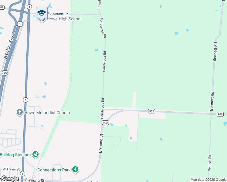 map of restaurants, bars, coffee shops, grocery stores, and more near in Howe