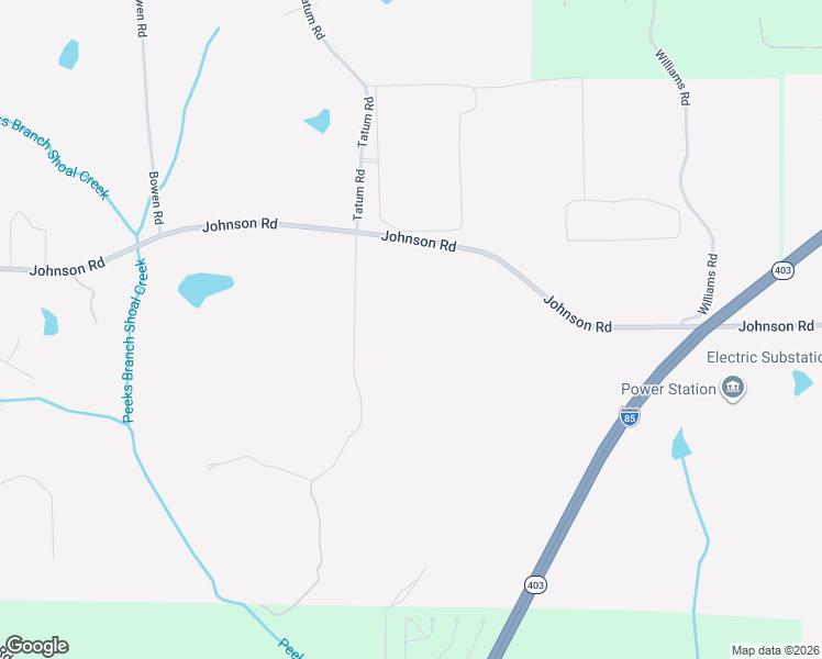 map of restaurants, bars, coffee shops, grocery stores, and more near 7670 Johnson Road in Palmetto