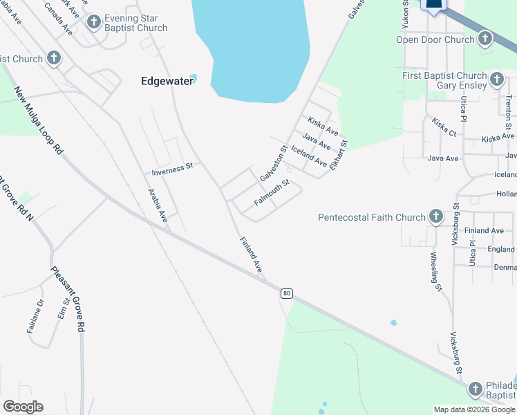 map of restaurants, bars, coffee shops, grocery stores, and more near 617 Falmouth Street in Birmingham