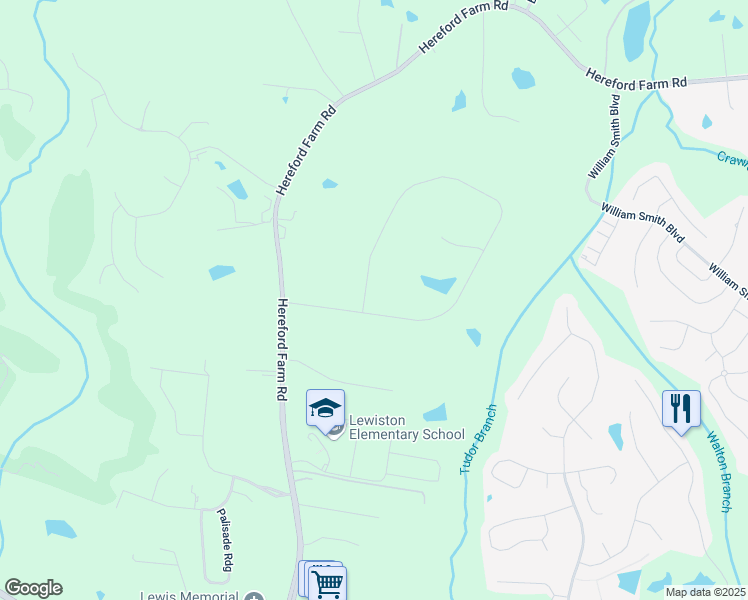 map of restaurants, bars, coffee shops, grocery stores, and more near 5179 Fairington Drive in Evans