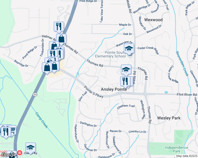 map of restaurants, bars, coffee shops, grocery stores, and more near 789 Villa Way in Jonesboro