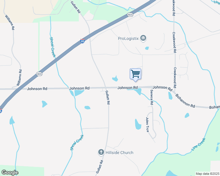 map of restaurants, bars, coffee shops, grocery stores, and more near 6790 Johnson Road in Palmetto