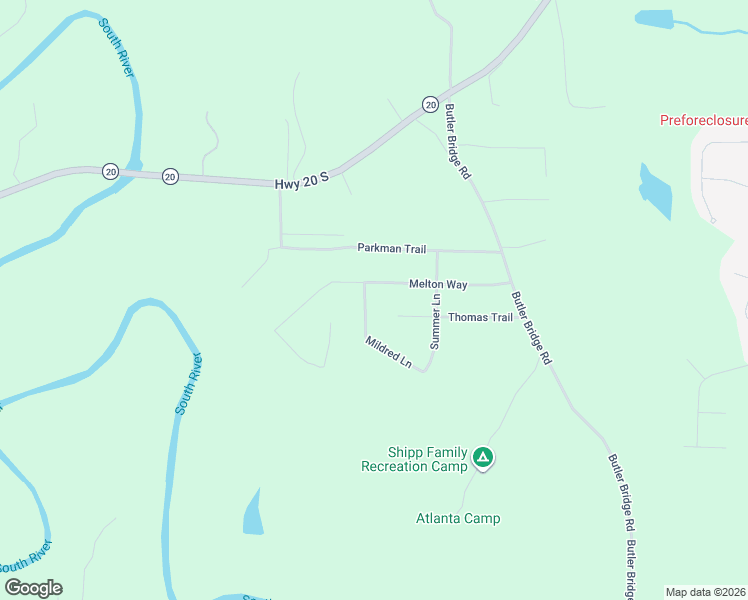 map of restaurants, bars, coffee shops, grocery stores, and more near 25 Mildred Lane in Covington