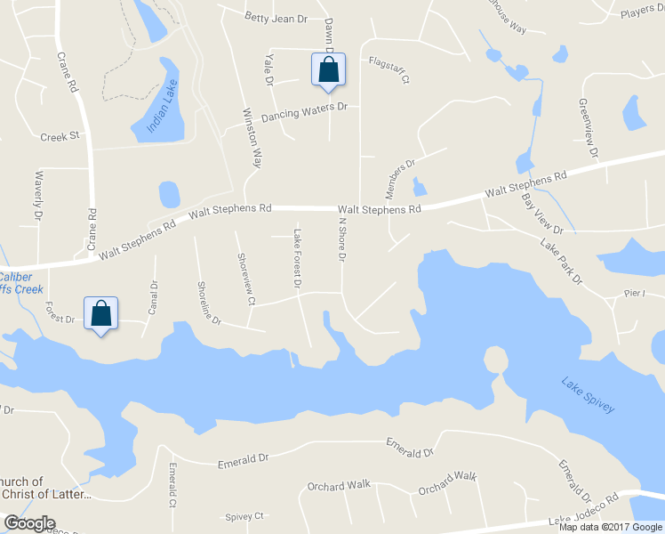 map of restaurants, bars, coffee shops, grocery stores, and more near 8585 North Shore Drive in Jonesboro