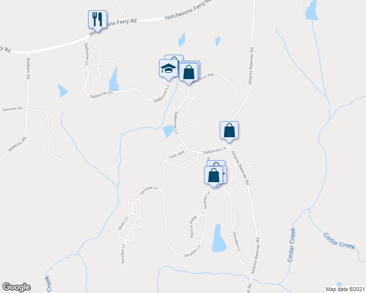 map of restaurants, bars, coffee shops, grocery stores, and more near 9209 Selborne Lane in Palmetto