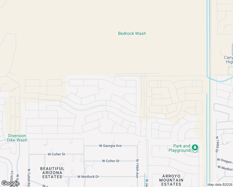map of restaurants, bars, coffee shops, grocery stores, and more near 19668 West Annika Drive in Buckeye