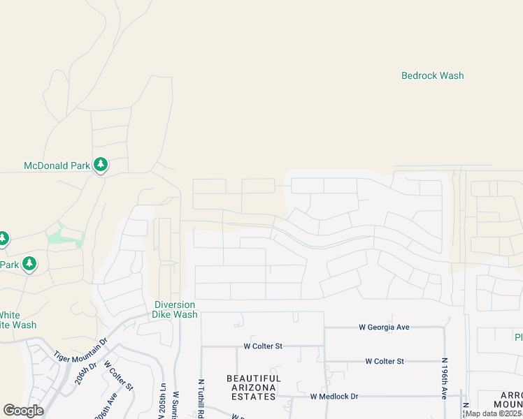 map of restaurants, bars, coffee shops, grocery stores, and more near 20023 West Bethany Home Road in Litchfield Park