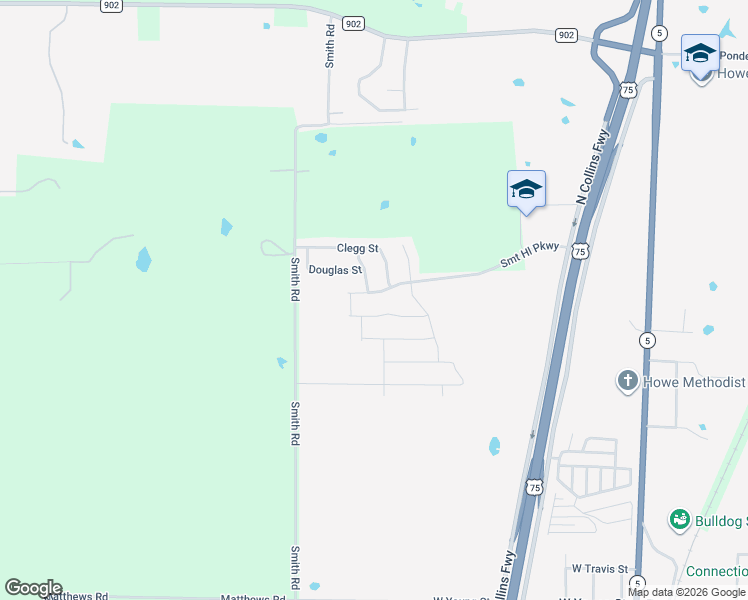 map of restaurants, bars, coffee shops, grocery stores, and more near 1712 Summit Hill Parkway in Howe