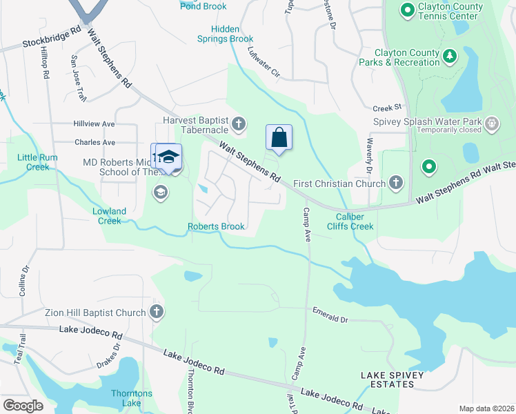 map of restaurants, bars, coffee shops, grocery stores, and more near 2013 Spivey Village Trace in Jonesboro