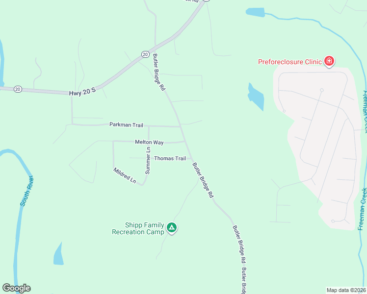 map of restaurants, bars, coffee shops, grocery stores, and more near 270 Butler Bridge Road in Covington