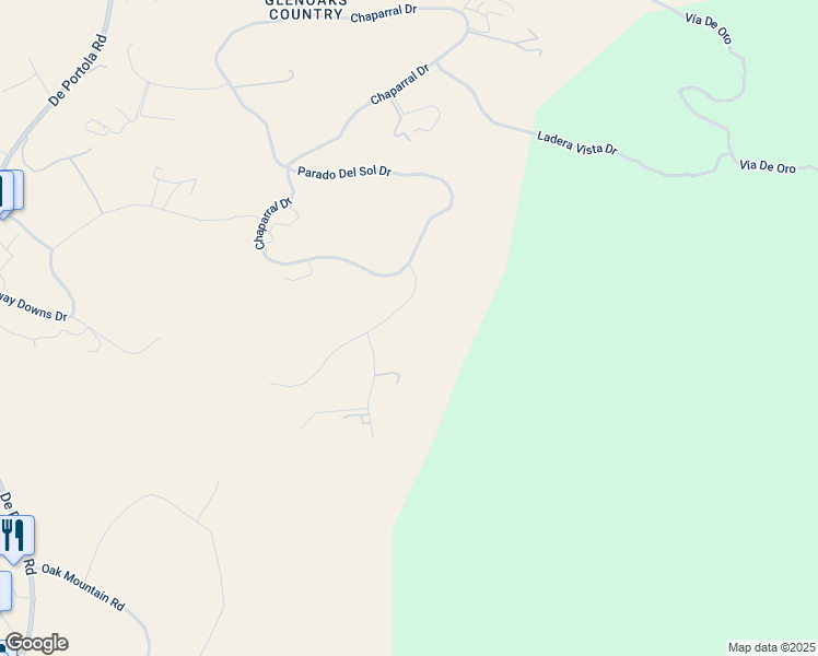 map of restaurants, bars, coffee shops, grocery stores, and more near 41538 Avenida Ortega in Temecula