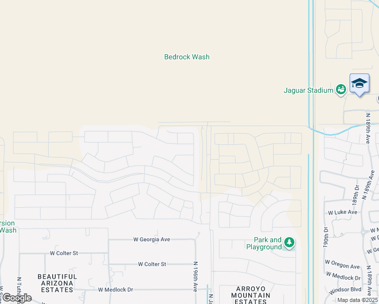 map of restaurants, bars, coffee shops, grocery stores, and more near 19540 West Rancho Drive in Buckeye