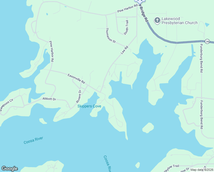 map of restaurants, bars, coffee shops, grocery stores, and more near 5804 Lee Road in Pell City