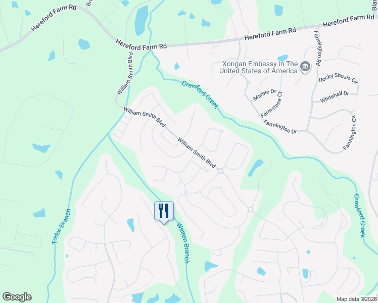 map of restaurants, bars, coffee shops, grocery stores, and more near 5461 Everlook Circle in Evans
