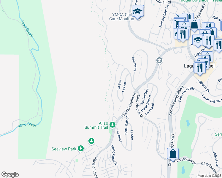 map of restaurants, bars, coffee shops, grocery stores, and more near 27 Coronado Pointe in Laguna Niguel