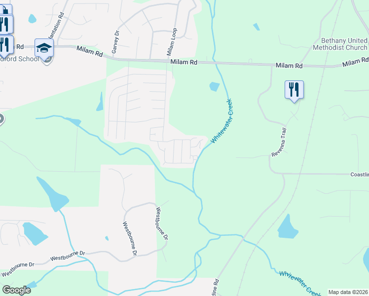 map of restaurants, bars, coffee shops, grocery stores, and more near 505 Greenview Circle in Fayetteville