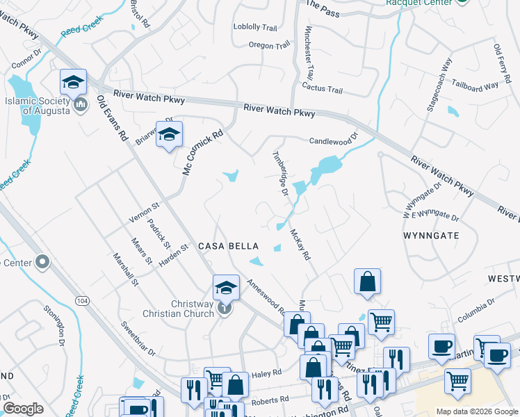 map of restaurants, bars, coffee shops, grocery stores, and more near 722 Spalding Court in Martinez