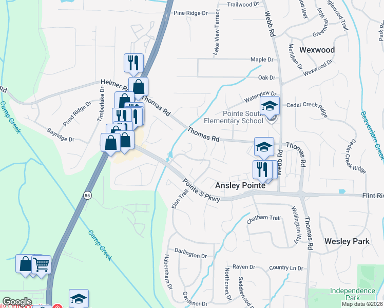 map of restaurants, bars, coffee shops, grocery stores, and more near 845 Kenwood Lane in Jonesboro