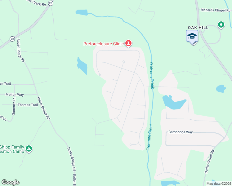 map of restaurants, bars, coffee shops, grocery stores, and more near 80 Stephens Way in Covington